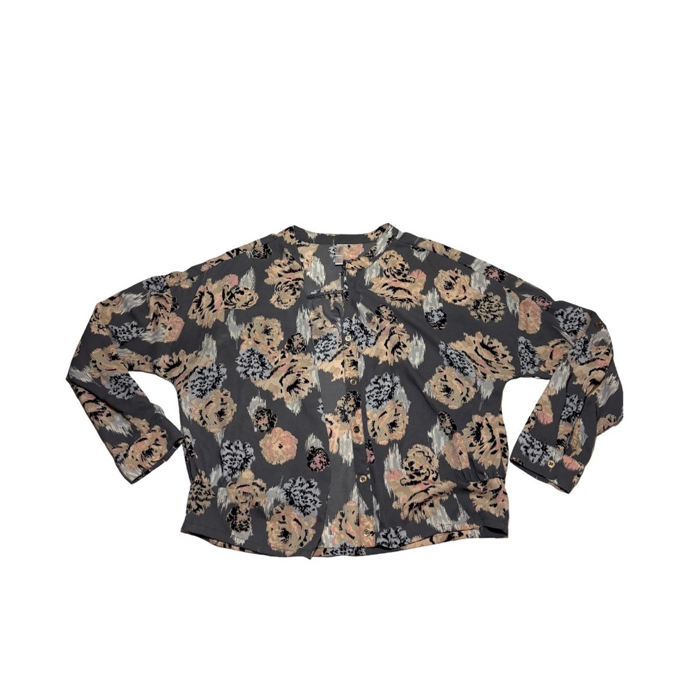 Floral woman’s Shirt - Gray and Pink